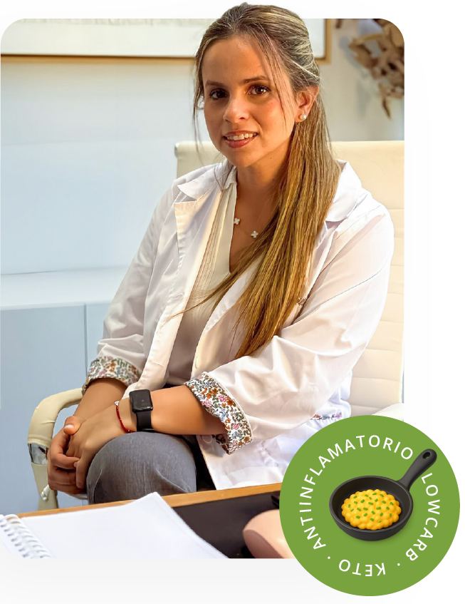 Lic. Agustina Salazar en su consultorio de nutrición